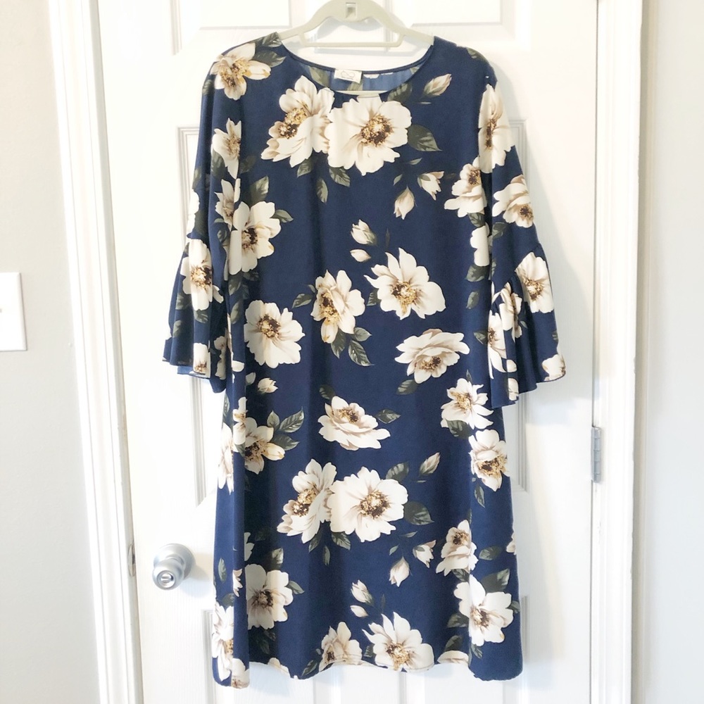 {Les Amis} Navy Floral Dress